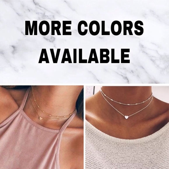 ⚜️[𝟯/$𝟭𝟴]⚜️2 Layered Heart Gold Choker NEW - Picture 7 of 9